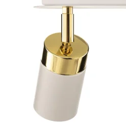 Plafondspot Joker, wit/goud, 3-lamps