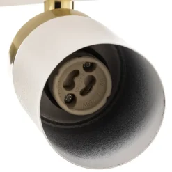 Plafondspot Joker, wit/goud, 3-lamps