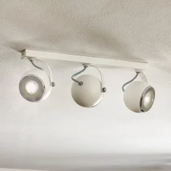 Plafondspot Kron, 3-lamps, wit