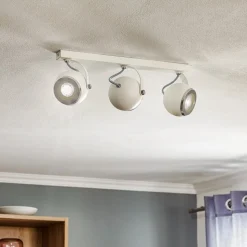 Plafondspot Kron, 3-lamps, wit