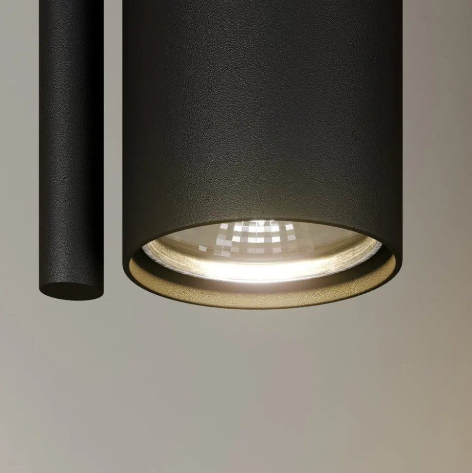 Plafondspot Leda 3, 3-lamps, zwart