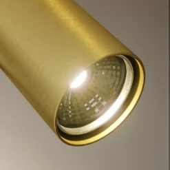 Plafondspot Leda 3, 3-lamps, zwart-goud