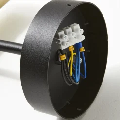 Plafondspot Leda 3, 3-lamps, zwart-goud