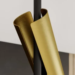 Plafondspot Leda 3, 3-lamps, zwart-goud