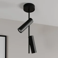 Plafondspot Leda 2, 2-lamps, zwart