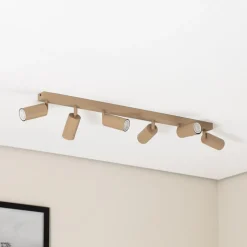 Plafondspot Link, beige, lengte 90 cm, 6-lamps.