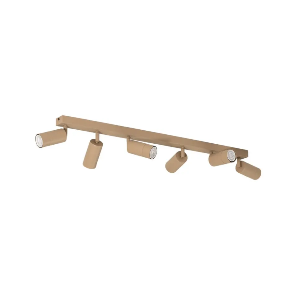 Plafondspot Link, beige, lengte 90 cm, 6-lamps.