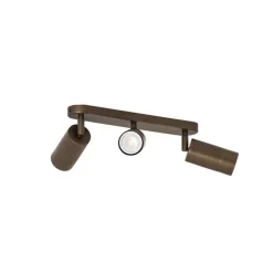 Plafondspot Link, titanium-goudkleurig, lengte 33 cm, 3-lamps.