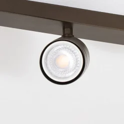 Plafondspot Link, titanium-goudkleurig, lengte 33 cm, 3-lamps.