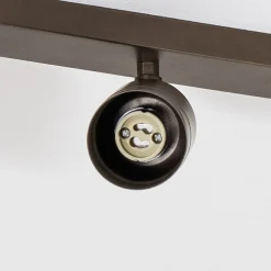 Plafondspot Link, titanium-goudkleurig, lengte 33 cm, 3-lamps.