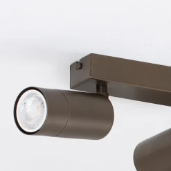 Plafondspot Link, titanium-goudkleurig, lengte 90 cm, 6-lamps.