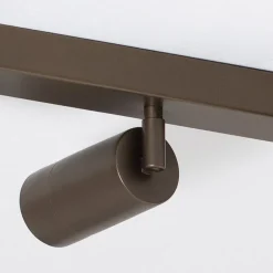 Plafondspot Link, titanium-goudkleurig, lengte 90 cm, 6-lamps.