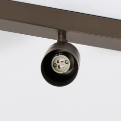 Plafondspot Link, titanium-goudkleurig, lengte 90 cm, 6-lamps.