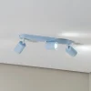 Plafondspot Livia, lichtblauw, 52 cm, 3-lamps, metaal, GU10