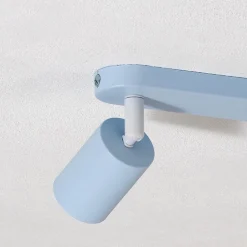 Plafondspot Livia, lichtblauw, 52 cm, 3-lamps, metaal, GU10