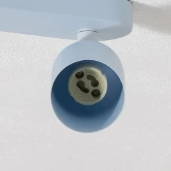 Plafondspot Livia, lichtblauw, 35 cm, 2-lamps, metaal, GU10