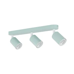 Plafondspot Livia, mintgroen, 52 cm, 3-lamps, metaal, GU10