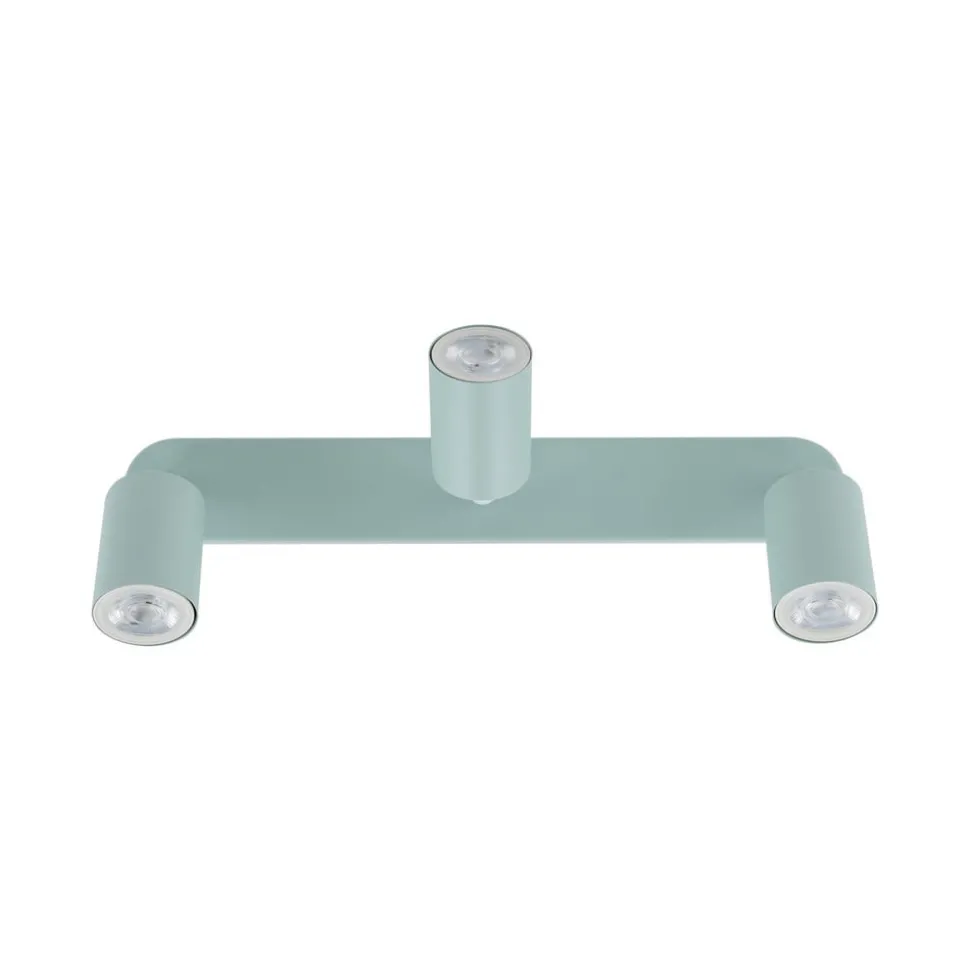 Plafondspot Livia, mintgroen, 52 cm, 3-lamps, metaal, GU10