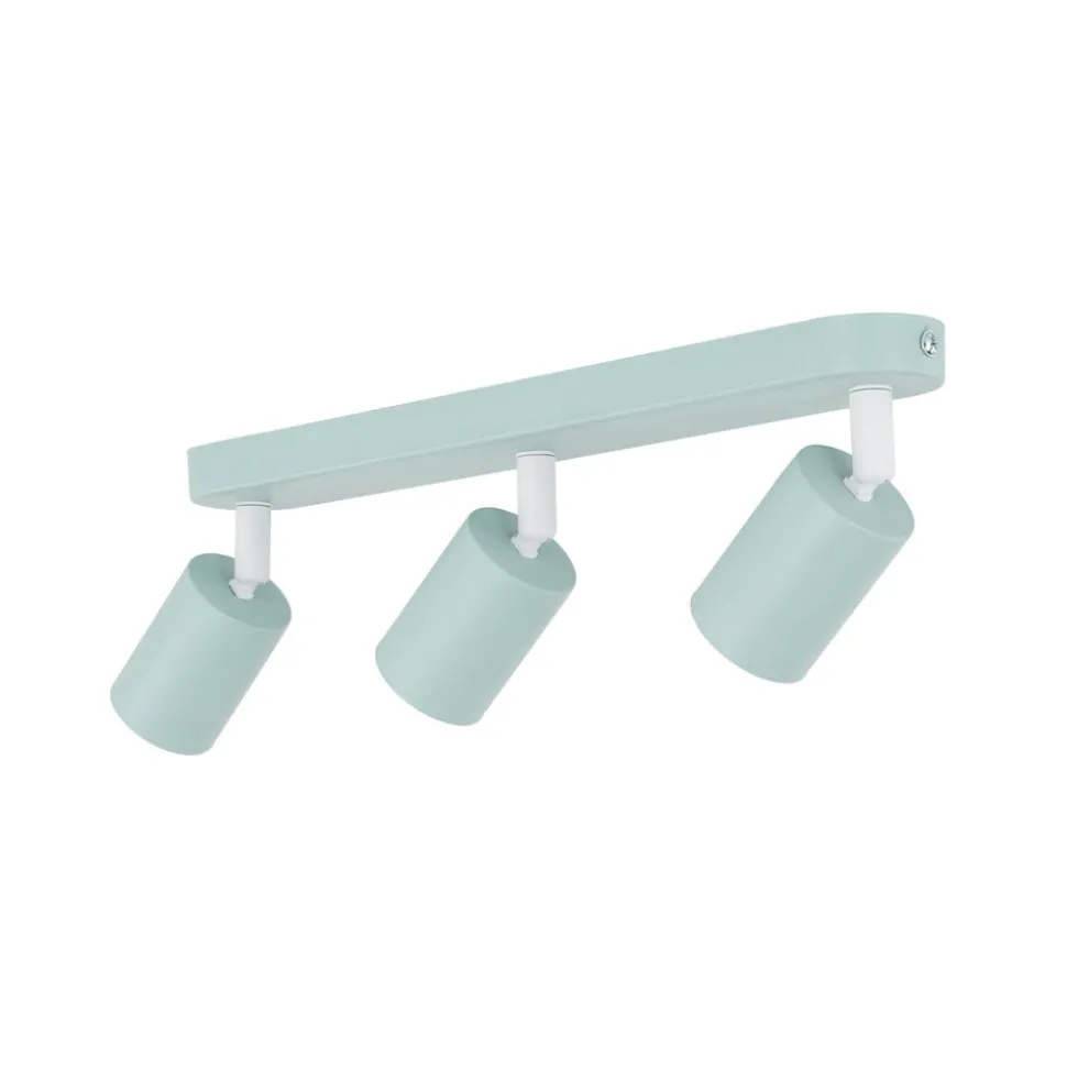 Plafondspot Livia, mintgroen, 52 cm, 3-lamps, metaal, GU10