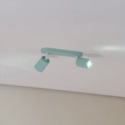 Plafondspot Livia, mintgroen, 35 cm, 2-lamps, metaal, GU10