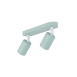 Plafondspot Livia, mintgroen, 35 cm, 2-lamps, metaal, GU10