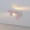 Plafondspot Livia, roze, 35 cm, 2-lamps, metaal, GU10