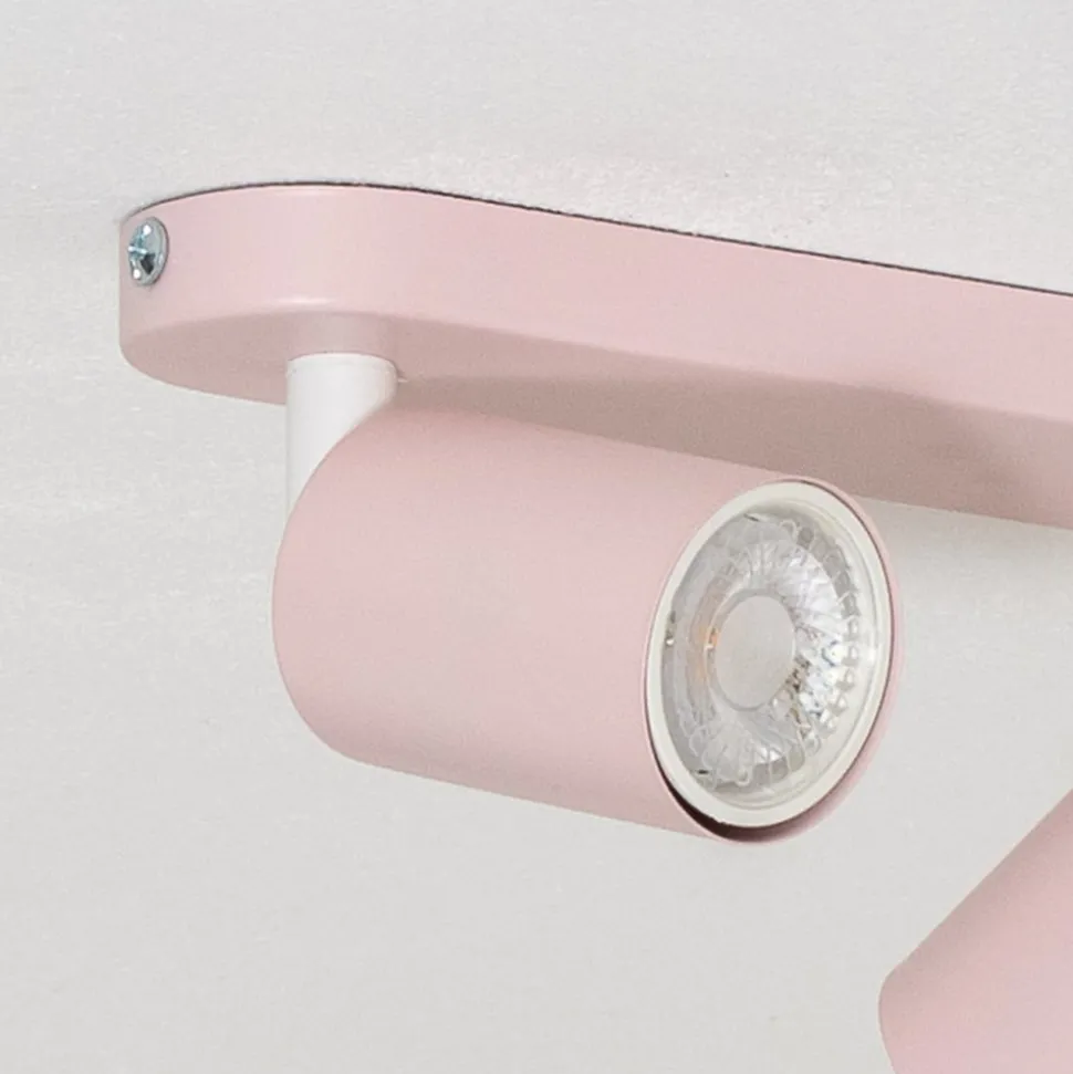 Plafondspot Livia, roze, 35 cm, 2-lamps, metaal, GU10