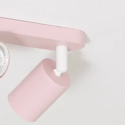 Plafondspot Livia, roze, 35 cm, 2-lamps, metaal, GU10