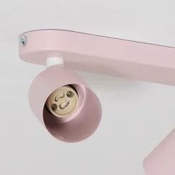 Plafondspot Livia, roze, 35 cm, 2-lamps, metaal, GU10