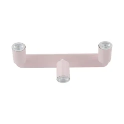 Plafondspot Livia, roze, 52 cm, 3-lamps, metaal, GU10