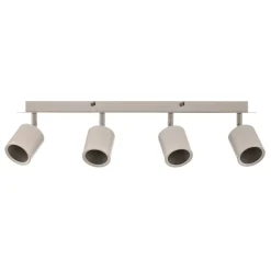 Plafondspot Modo van roestvrij staal, wit, 4-lamps