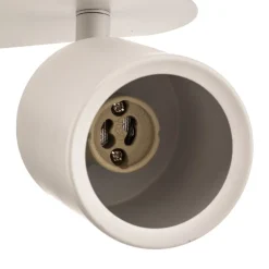 Plafondspot Modo van roestvrij staal, wit, 4-lamps