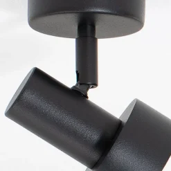 Plafondspot Mona, 1-lamp, zwart, beweegbaar, staal