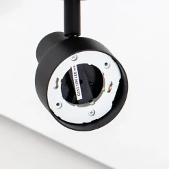 Plafondspot Mona, 1-lamp, zwart, beweegbaar, staal