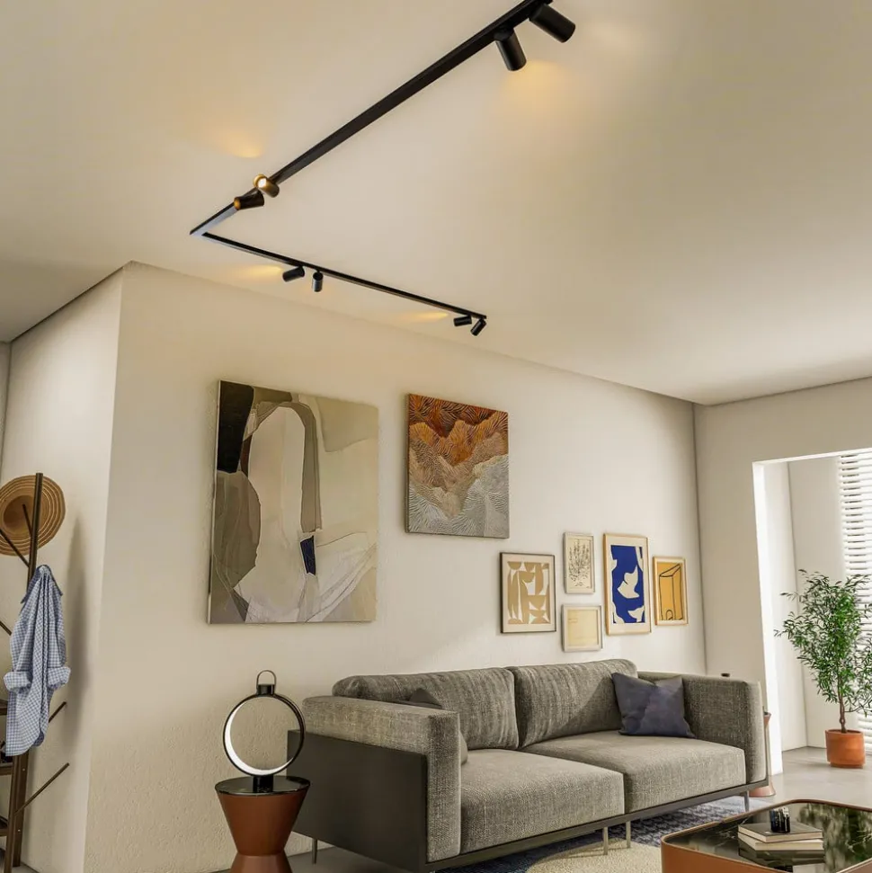 Plafondspot Mono Corner VIII zwart 2x200cm