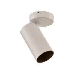 Plafondspot Mono I wit, binnenkant goud, 1-lamp