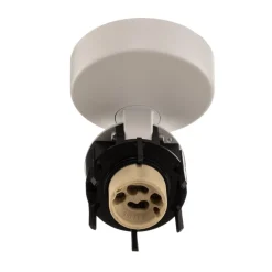 Plafondspot Mono I wit, binnenkant goud, 1-lamp