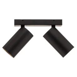 Plafondspot Mono II zwart/binnen goud 2-lamps