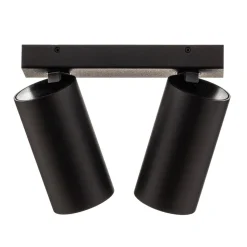 Plafondspot Mono II zwart/binnen goud 2-lamps