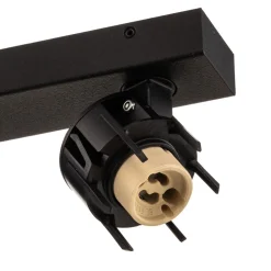 Plafondspot Mono II zwart/binnen goud 2-lamps