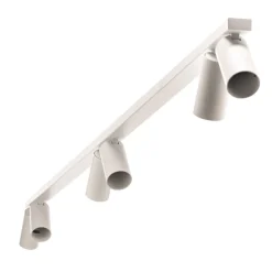 Plafondspot Mono VI in wit, 6-lamps