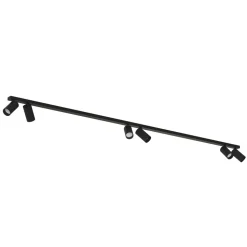 Plafondspot Mono VI in zwart, 6-lamps