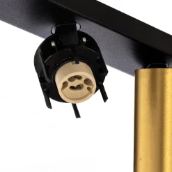 Plafondspot Mono VI zwart/messing 6-lamps