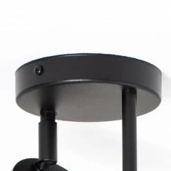 Plafondspot Nemo, 21 cm, 2-lamps, zwart, beweegbaar, GX53