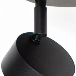 Plafondspot Nemo, 21 cm, 2-lamps, zwart, beweegbaar, GX53