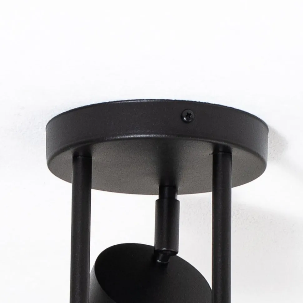 Plafondspot Nemo, 34 cm, 3-lamps, zwart, beweegbaar, GX53