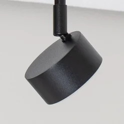 Plafondspot Nemo, 34 cm, 3-lamps, zwart, beweegbaar, GX53