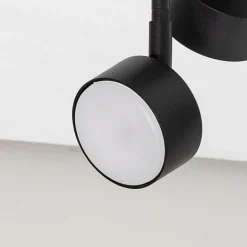 Plafondspot Nemo, 34 cm, 3-lamps, zwart, beweegbaar, GX53