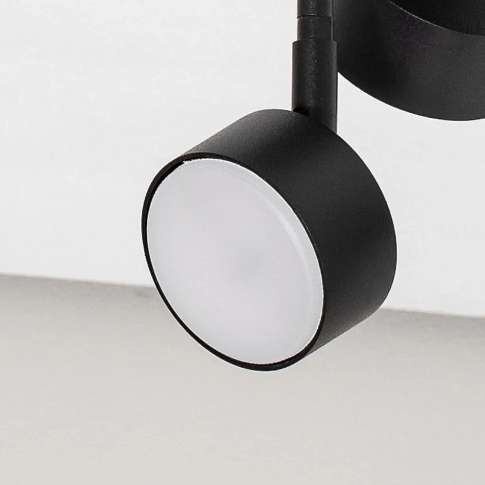 Plafondspot Nemo, 34 cm, 3-lamps, zwart, beweegbaar, GX53