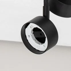 Plafondspot Nemo, 34 cm, 3-lamps, zwart, beweegbaar, GX53